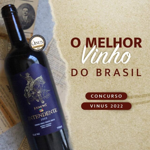 Vinho Jolimont Intendente é o grande campeão da categoria Melhor Vinho
