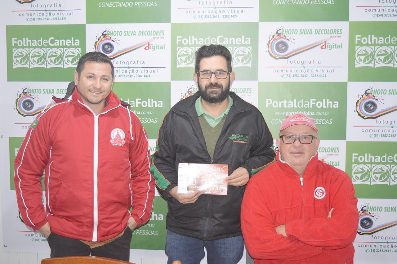 Foto: Francisco Rocha - Tiago Cruz, Cláudio Casagrande e Larri Rottmann, do consulado do Inter em Canela
