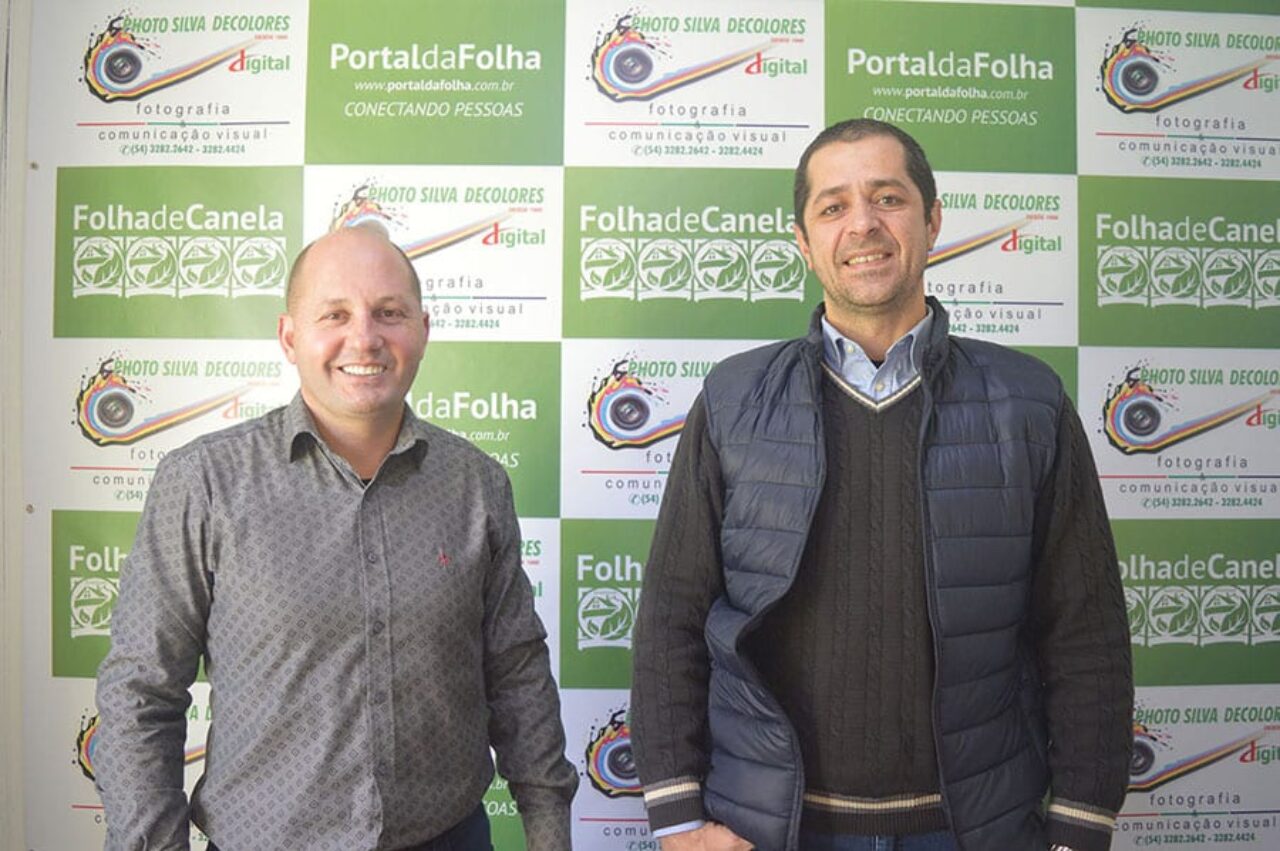 092 - Vilmar Santos e Rafael Ayub, em visita à redação da Folha