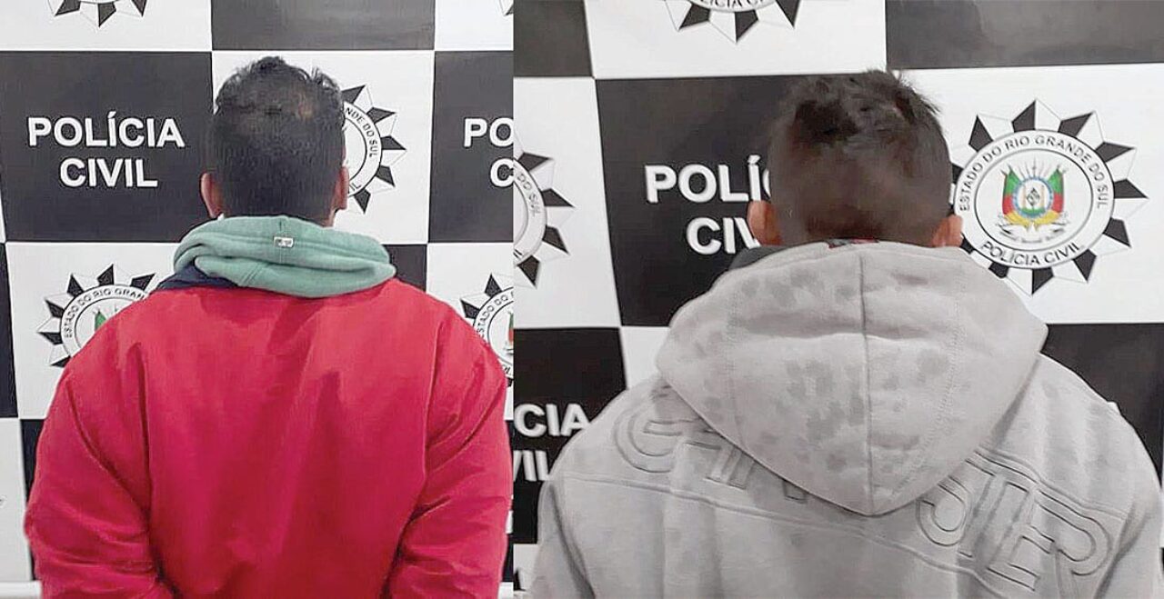 Fotos: Reprodução/DP Canela - Os  presos são parentes do dono da “boca”, assassinado em maio deste ano