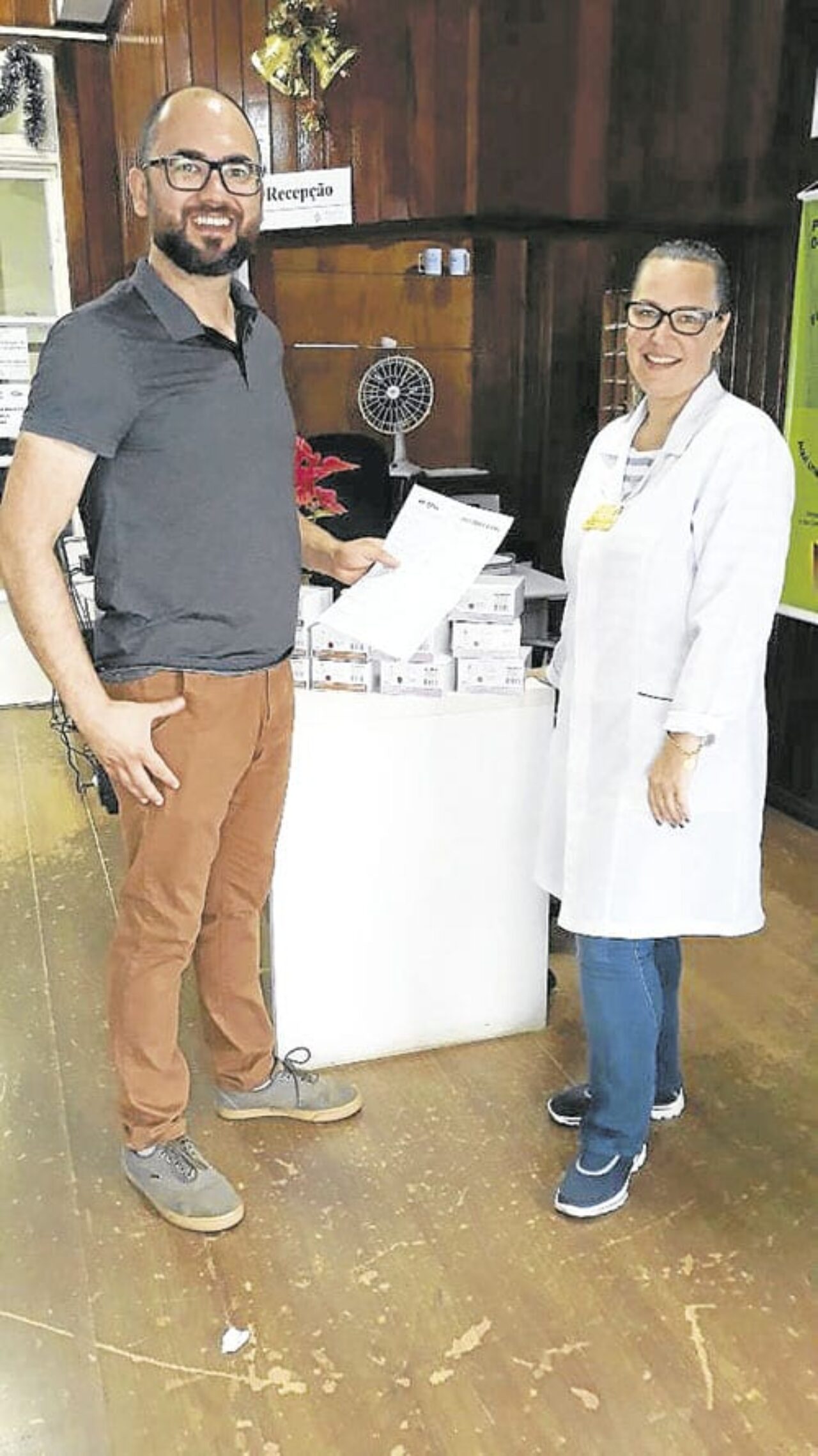 Foto: Reprodução - O Delegado Marcelo Alexandro da Rosa foi quem formalizou a doação