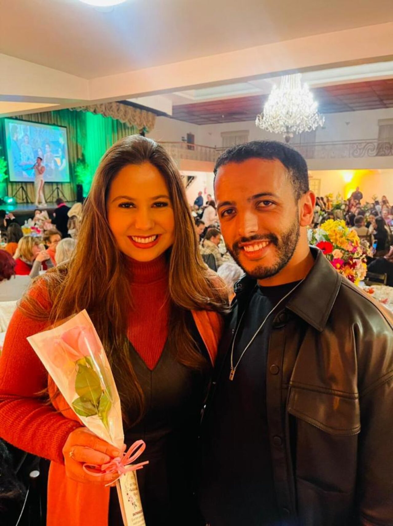 Renata Willrich e Gilmar Júnior, que junto de Aline Viezzer foi patronesse deste ano