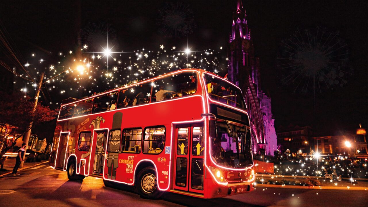 Bustour Illumination Show realizará passeios noturnos durante período de natal na Serra Gaúcha