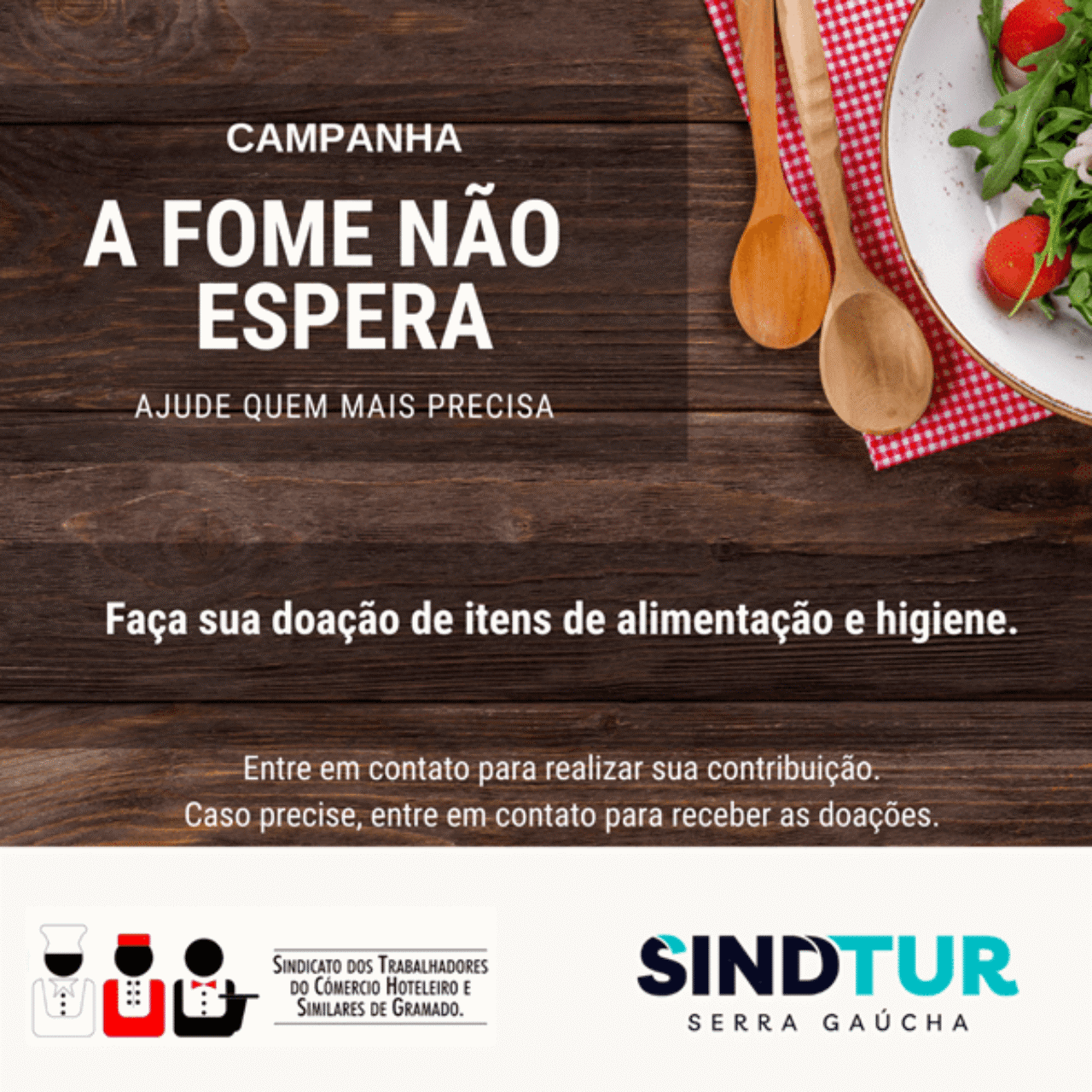 Campanha A Fome Não Espera Sindtur
