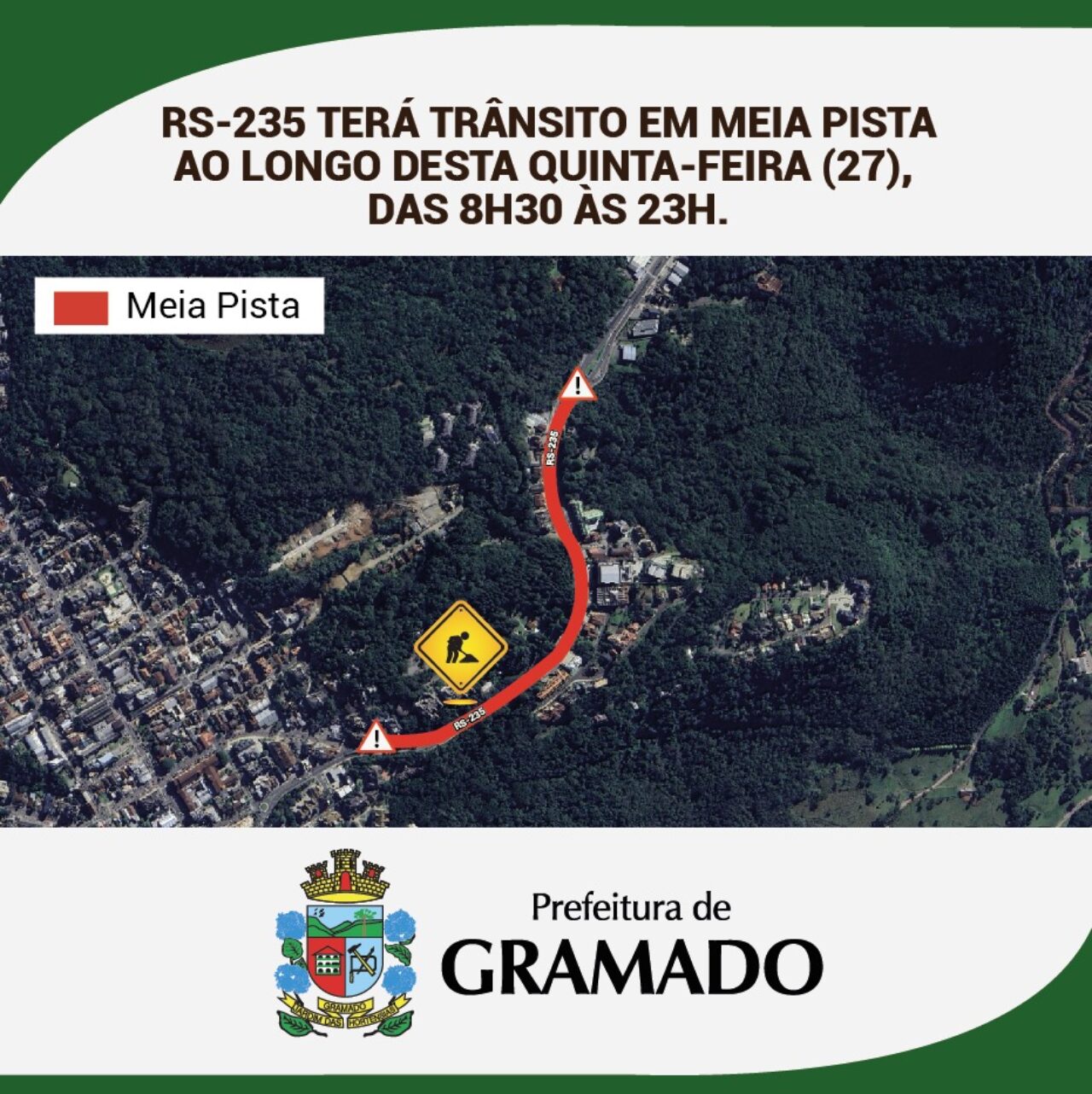 Card Obra RS 235 Mapa