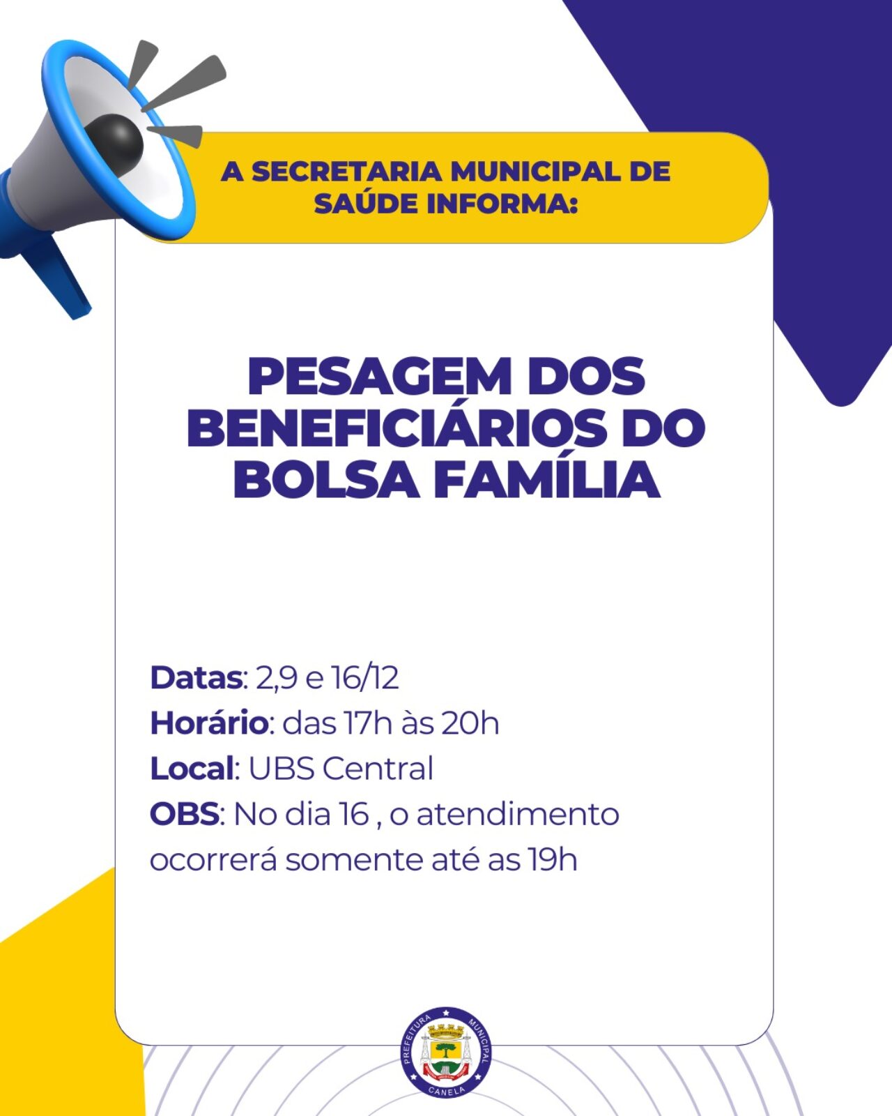 Card Pesagem Bolsa Família