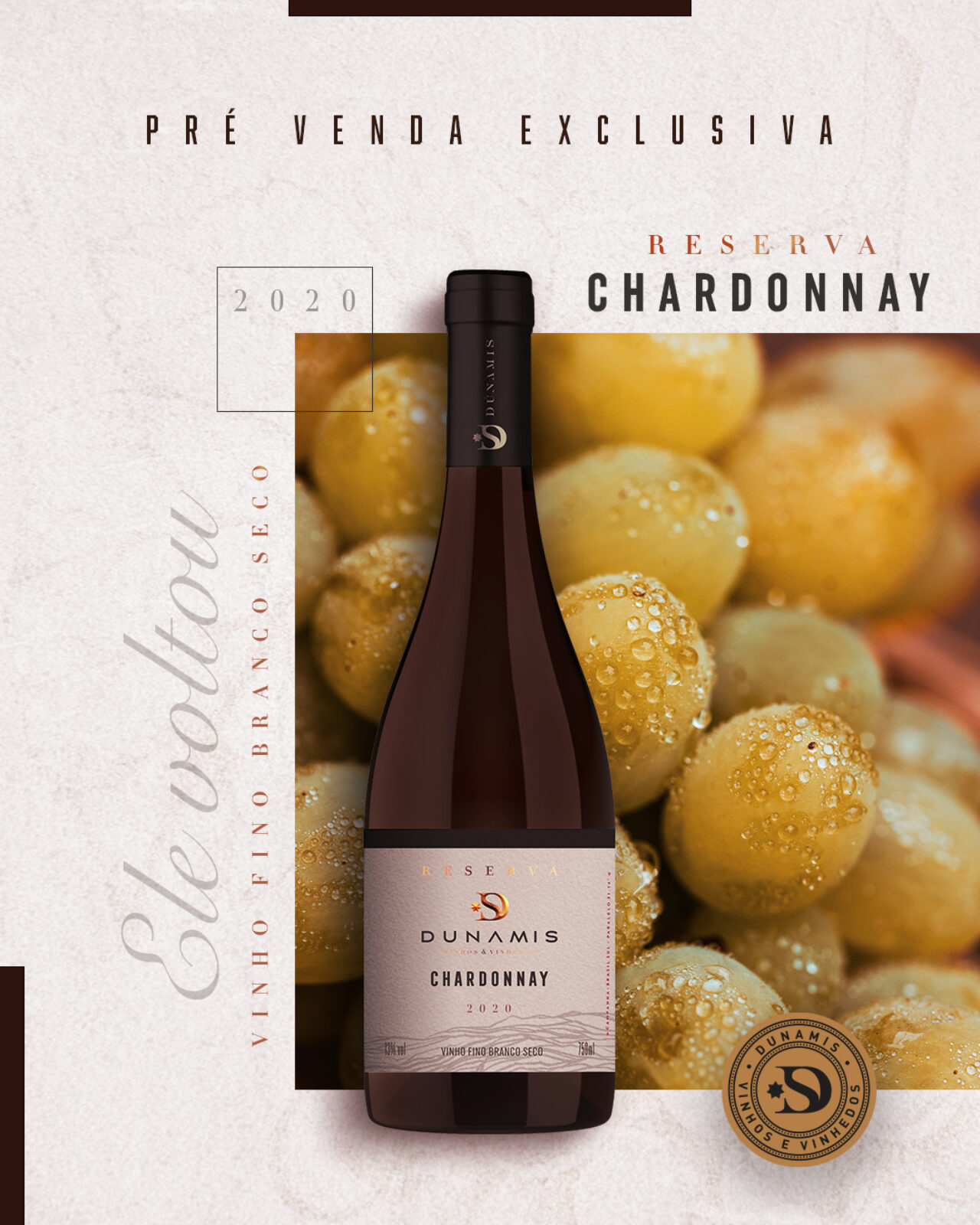 Card Pré Venda - Chardonnay
