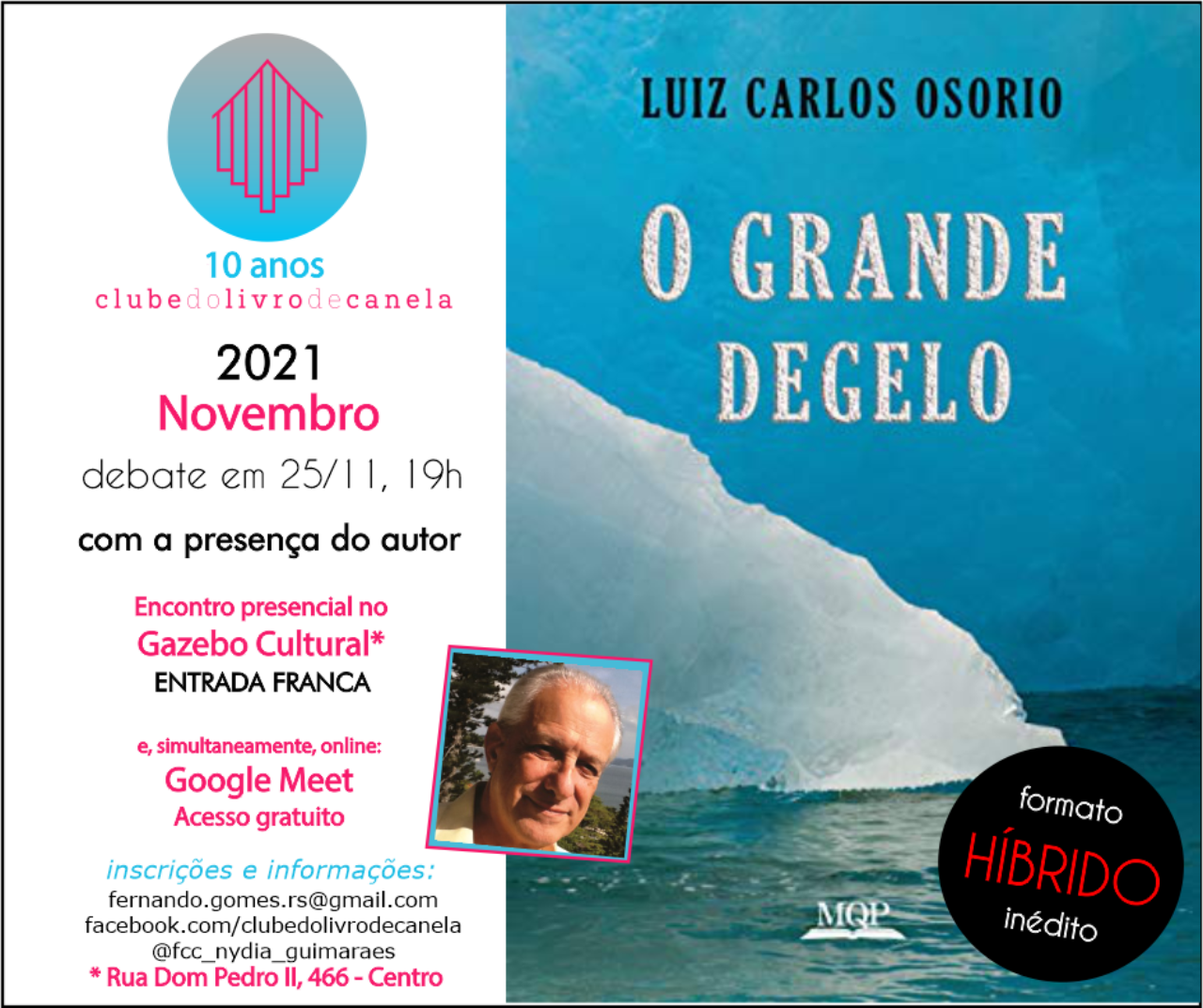 Clube do Livro de Canela está de volta em formato híbrido