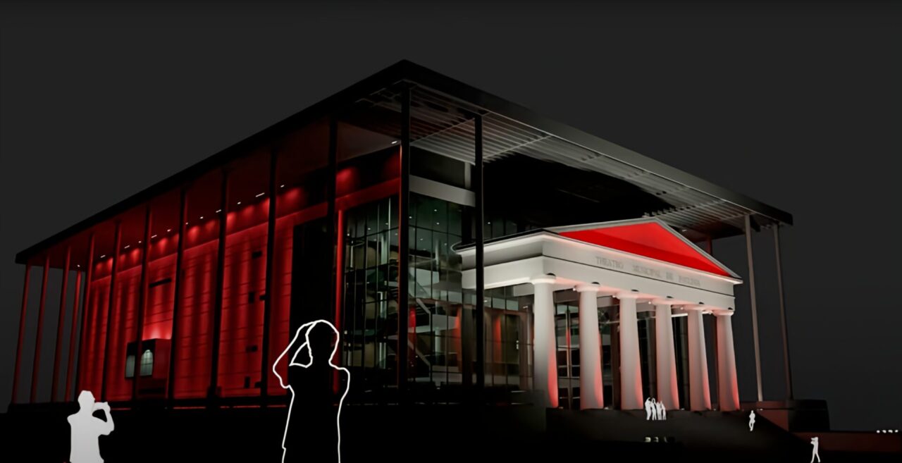 Conceito em 3D de iluminação arquitetônica - artista Gabriel Vinagre