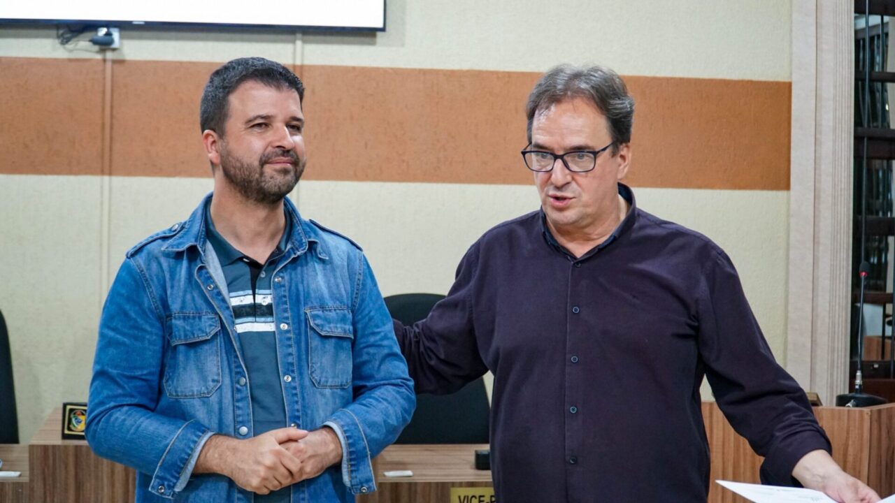 Deputado Neri (e) com o ministrante Marco Aurélio