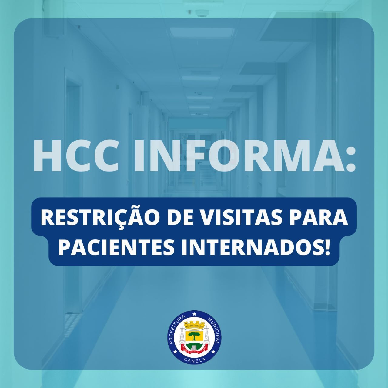 Devido a aumento nos casos covid, HCC determina restrição de visitantes
