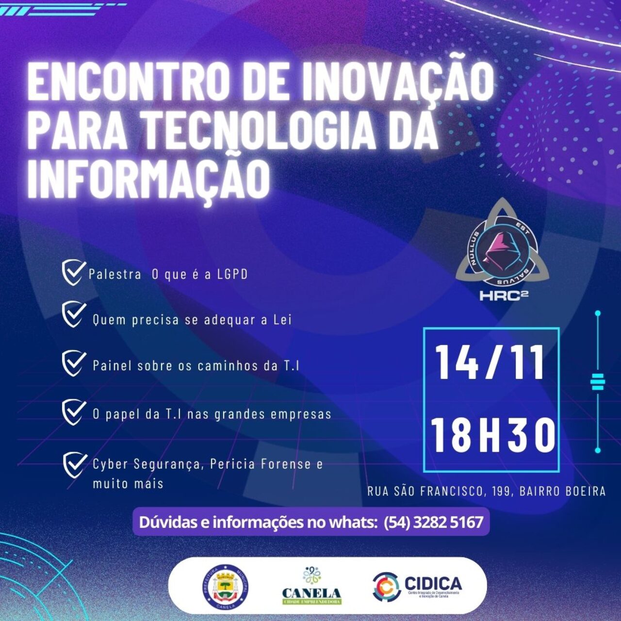 Encontro de Inovação para a Tecnologia da Informação em Canela