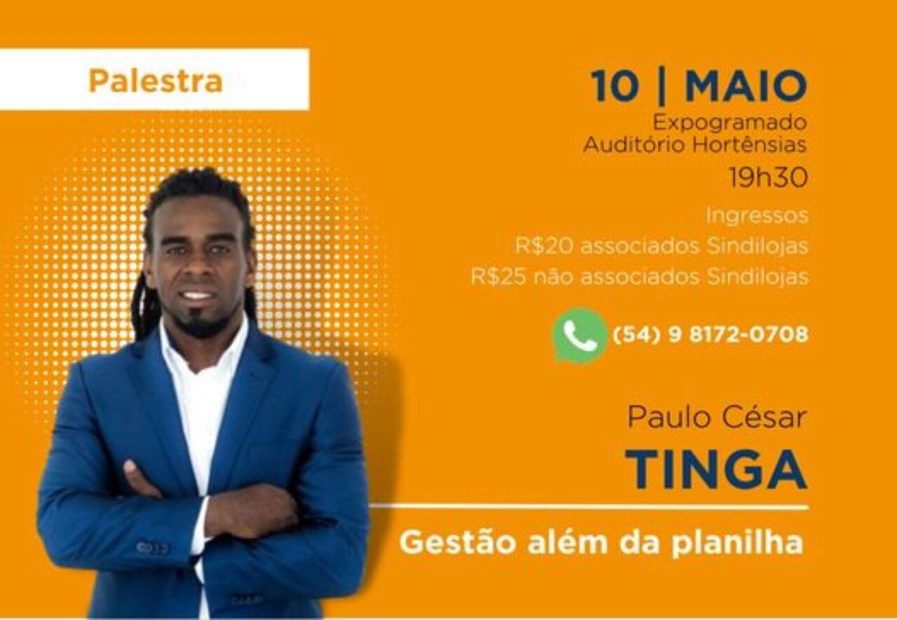 Ex-jogador da dupla Grenal, Paulo César Tinga realiza palestra em Gramado
