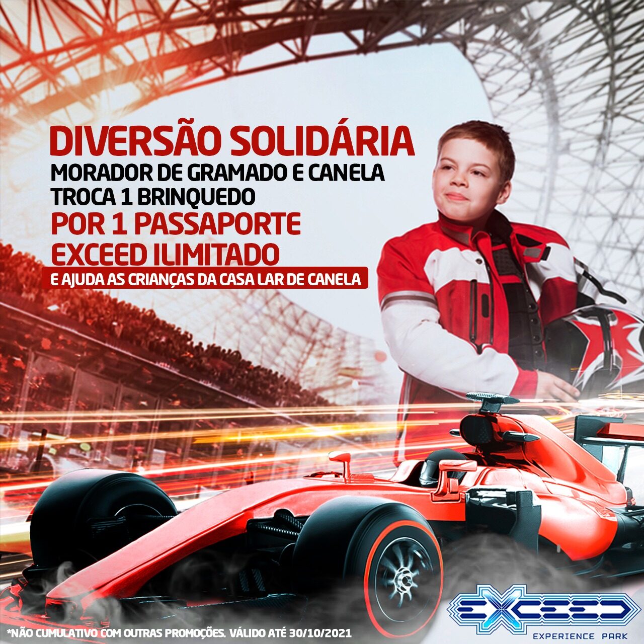 Exceed Park lança campanha solidária para arrecadar brinquedos para o abrigo infantil Casa Lar de Canela.