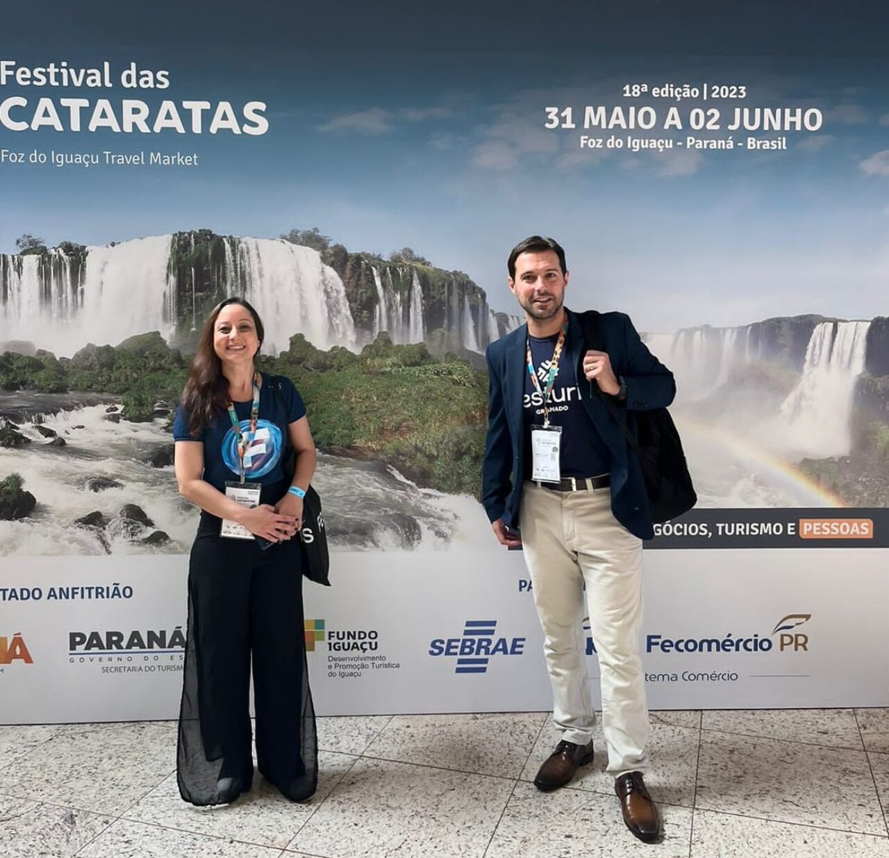 Roberta Toussaint e Eduardo Zorzanello em Foz do Iguaçu. Foto: divulgação