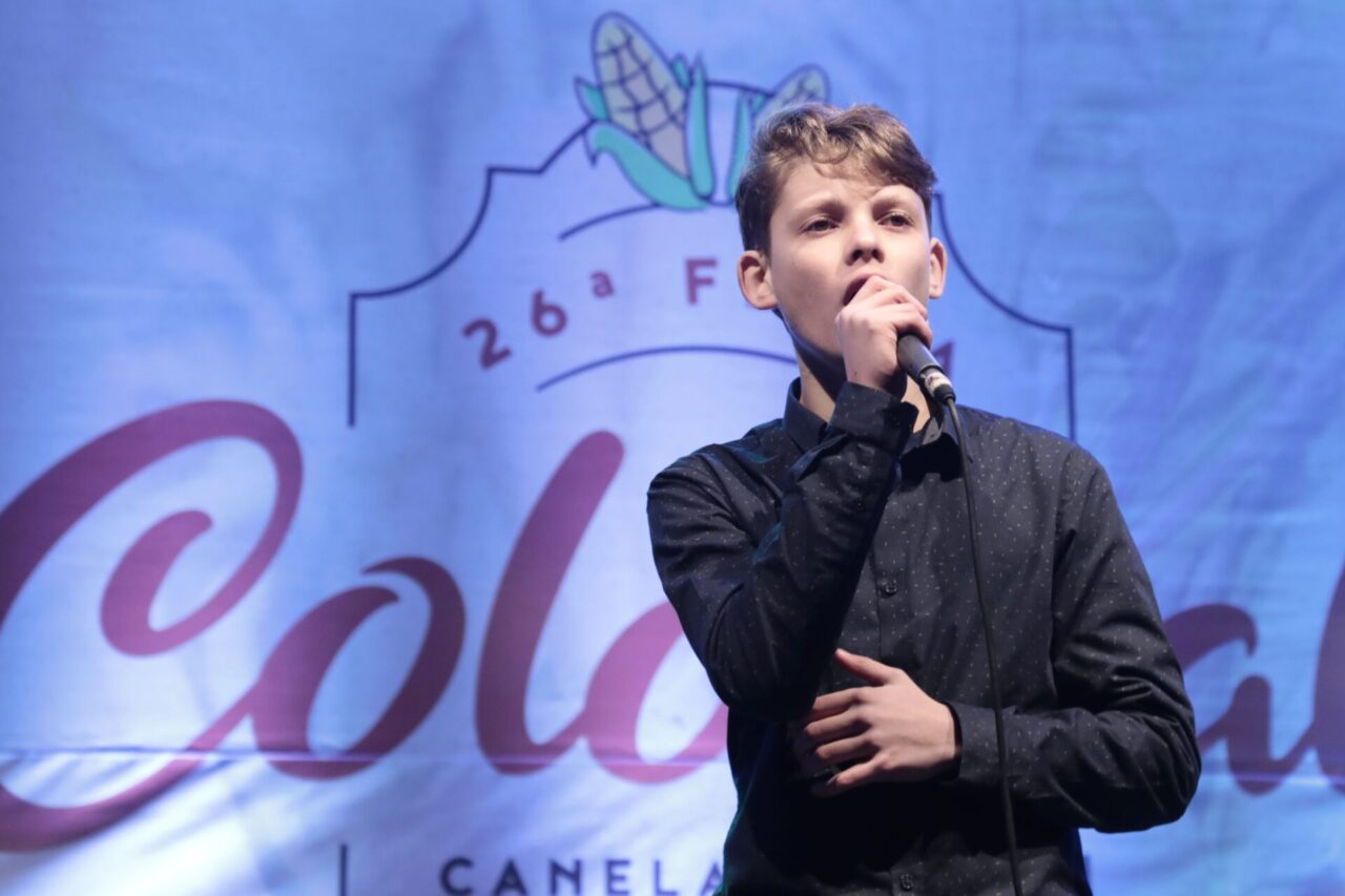 02_08_2019_26FestadaColonial Canela_Apresentacoes e Publico - Finais do Festival de Interpretes - Campeao Categoria Kids, Bernardo Bohn Flamia. Foto Cleiton Thiele/SerraPress