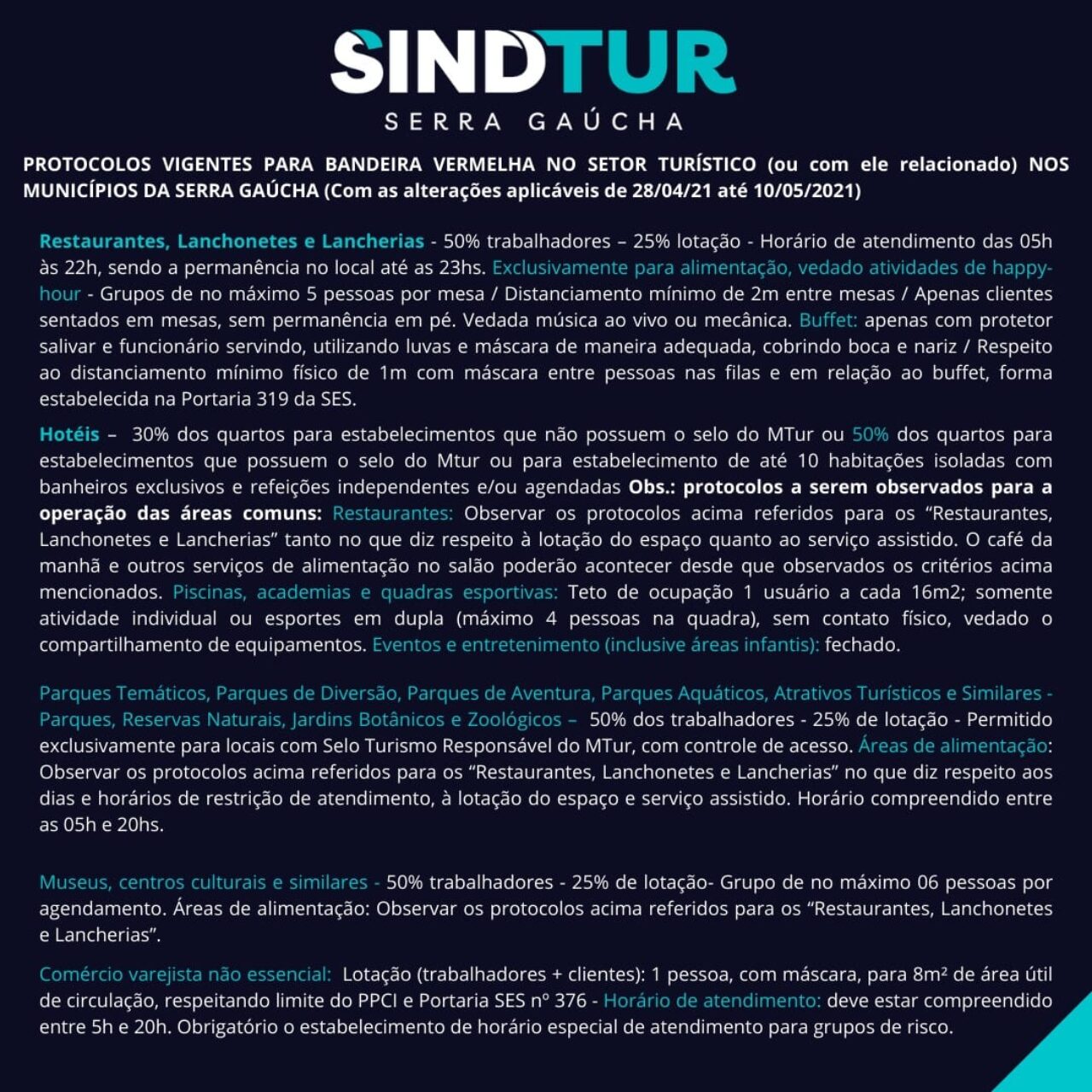 Foto Protocolos Sindtur Serra Gaucha