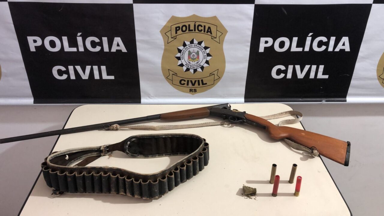 Gramado - Polícia Civil apreende arma de fogo em investigações de crimes ambientais