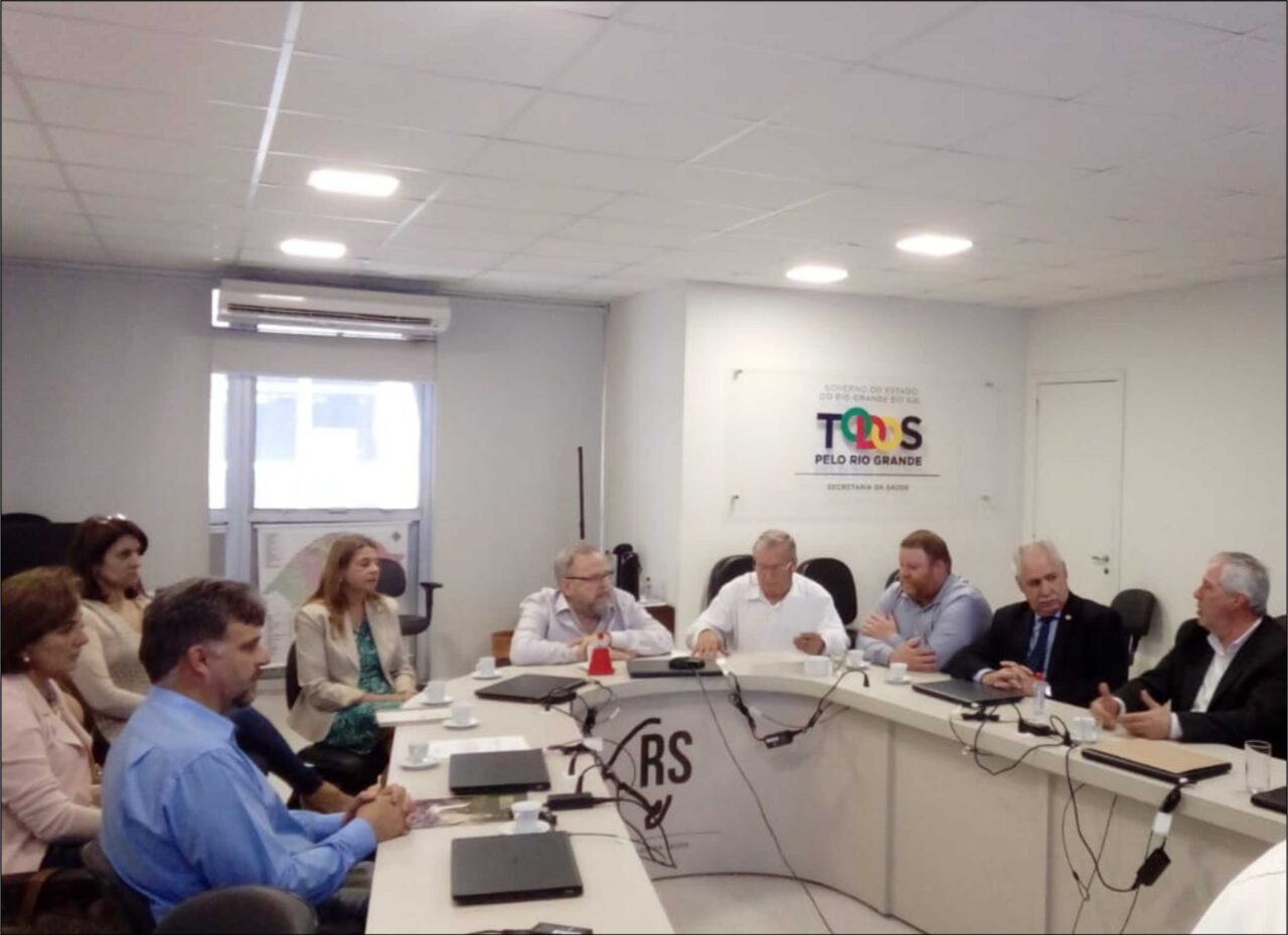 Reunião, dia 7, na Secretaria de Estado da Saúde. Foto: Reprodução