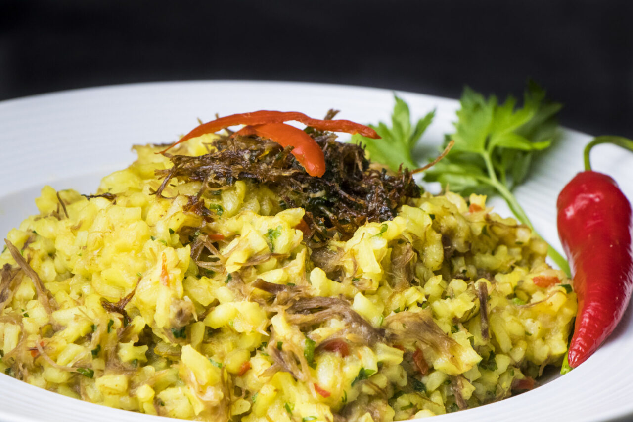 Risoto de Charque com Pimenta Suave do Marcela`s Café & Bistrô. Foto: Josiele Silva
