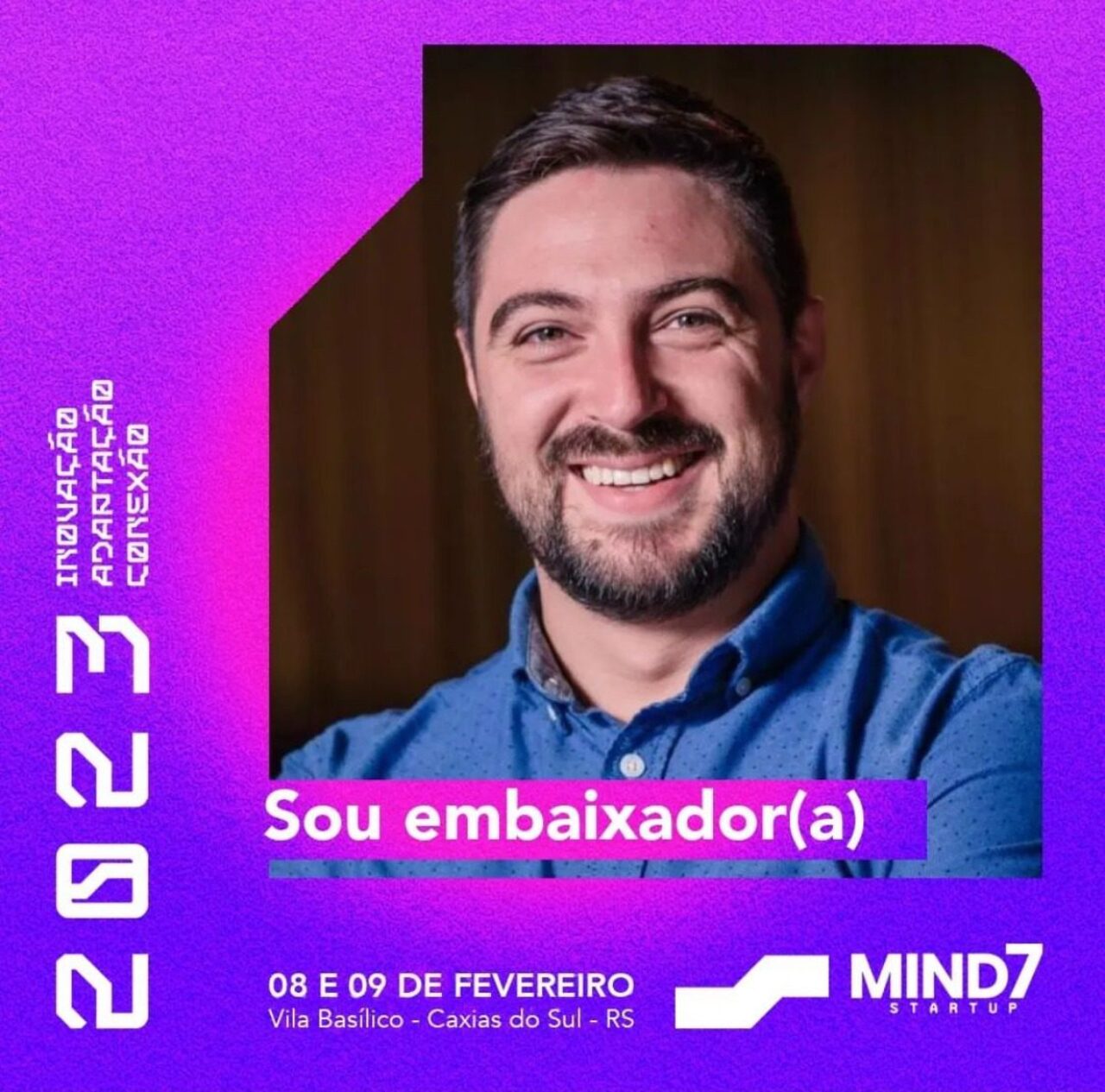 Foto: Criativo de divulgação do evento, feito pela assessoria do Mind7.