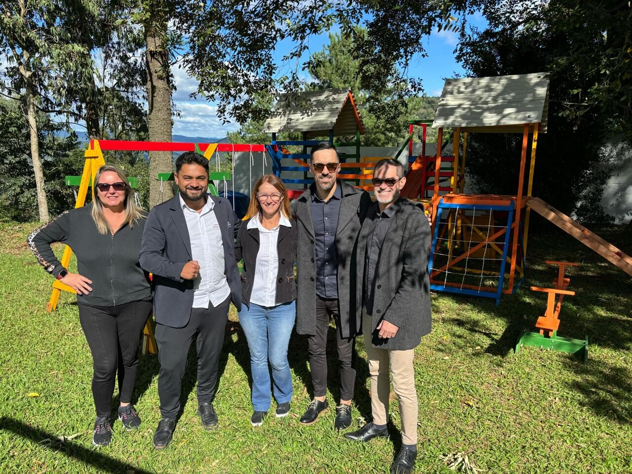 Time Laghetto Golden: Suzileia Viana, Douglas Ávila, Maurício Dieckmann e Vasco Soares com a diretora Maristela de Oliveira (ao centro).