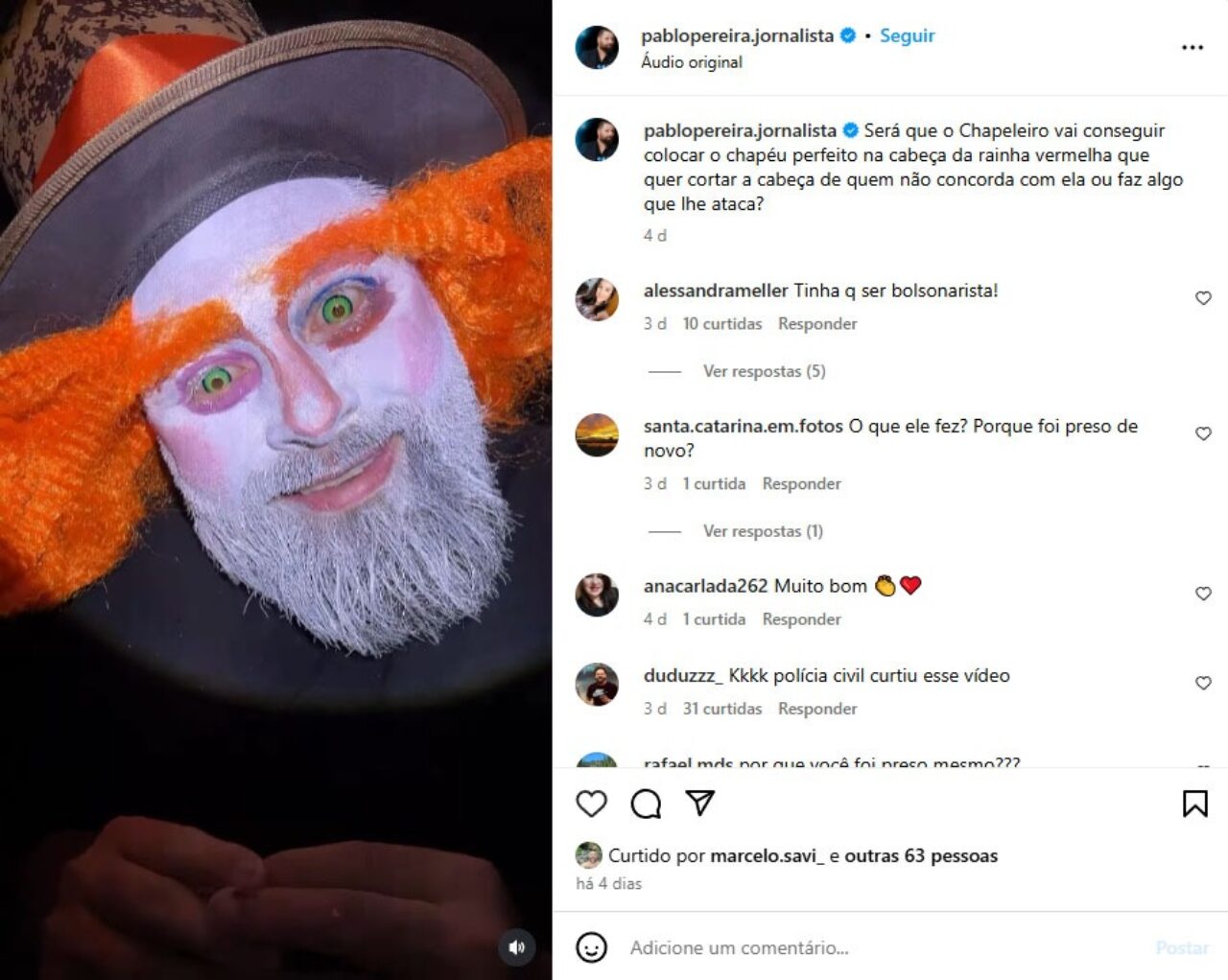 Pablo descumpriu a proibição judicial de utilizar redes sociais