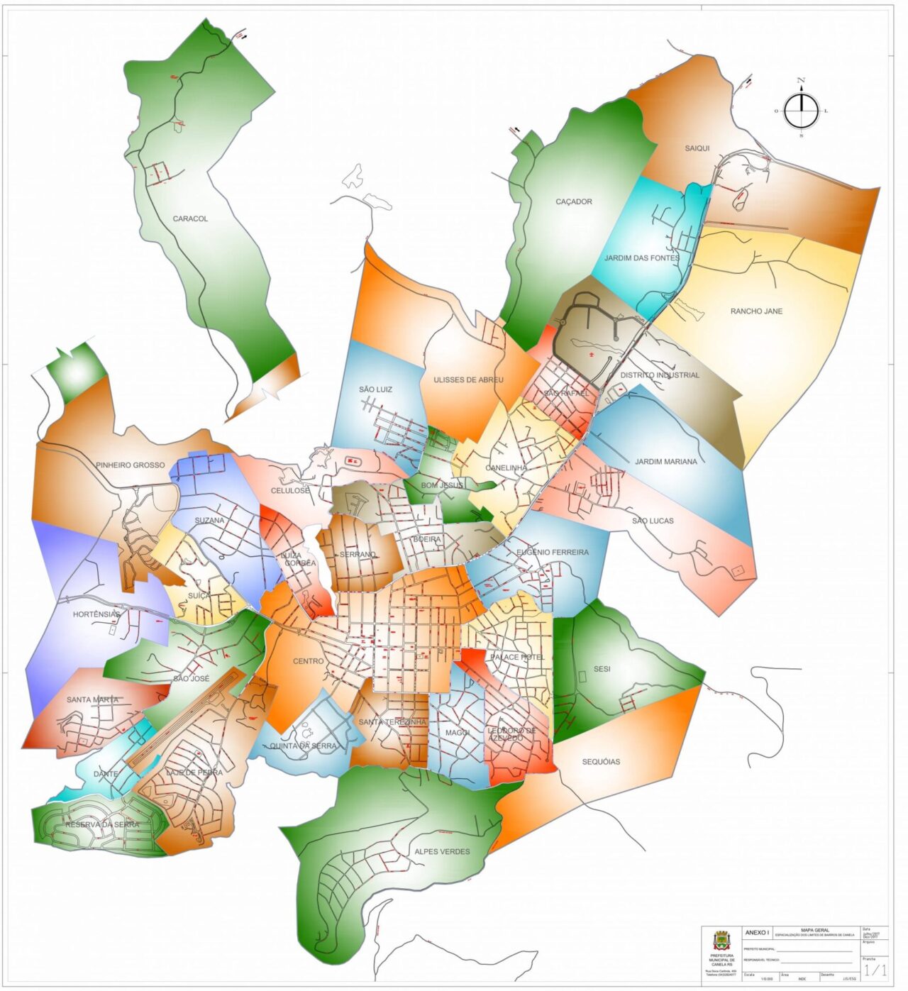 MAPA_DIVISAO DOS BAIRROS CANELA