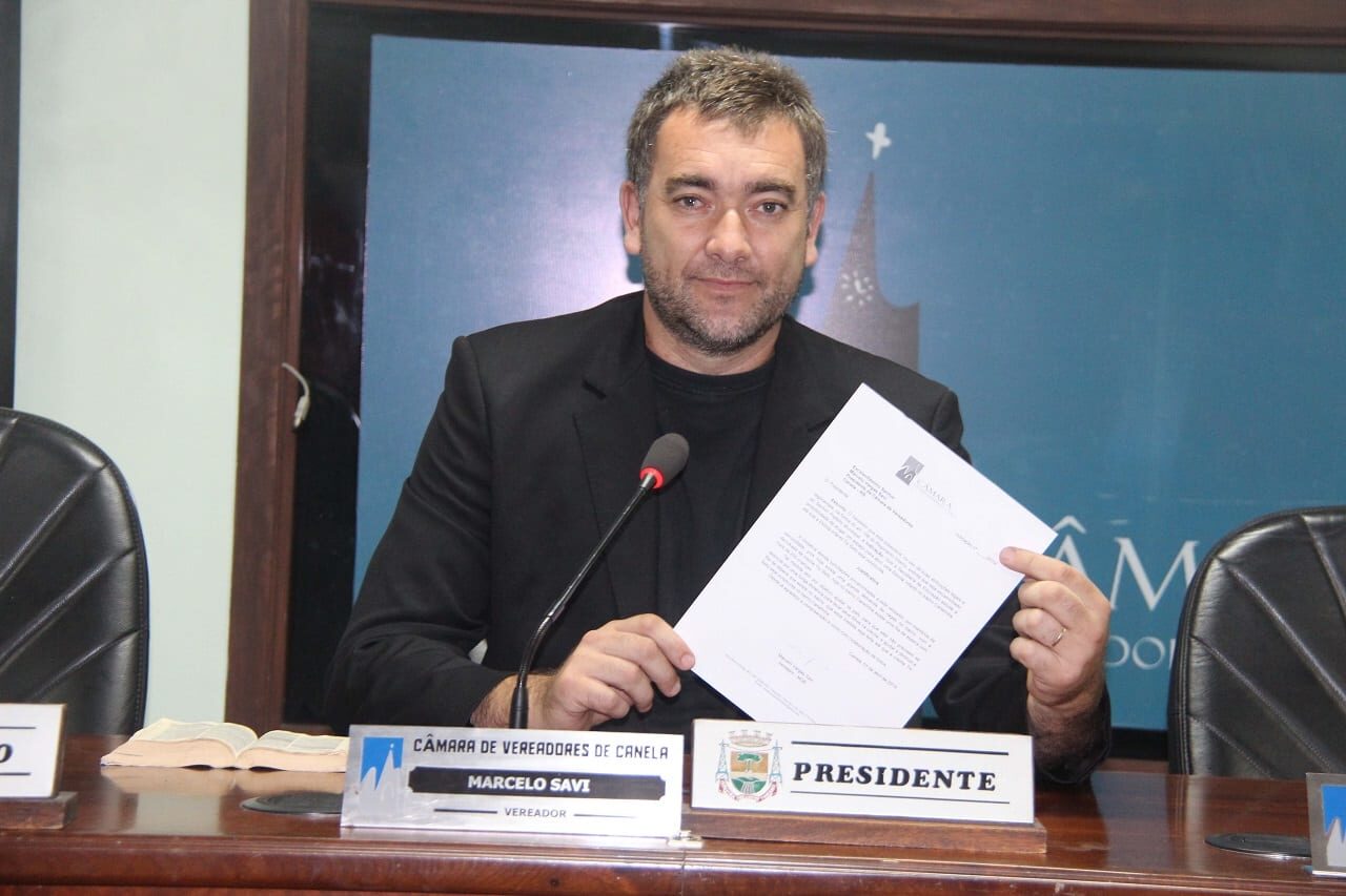 O presidente da Câmara de Canela, Marcelo Savi
Foto: Eduardo Saueressig