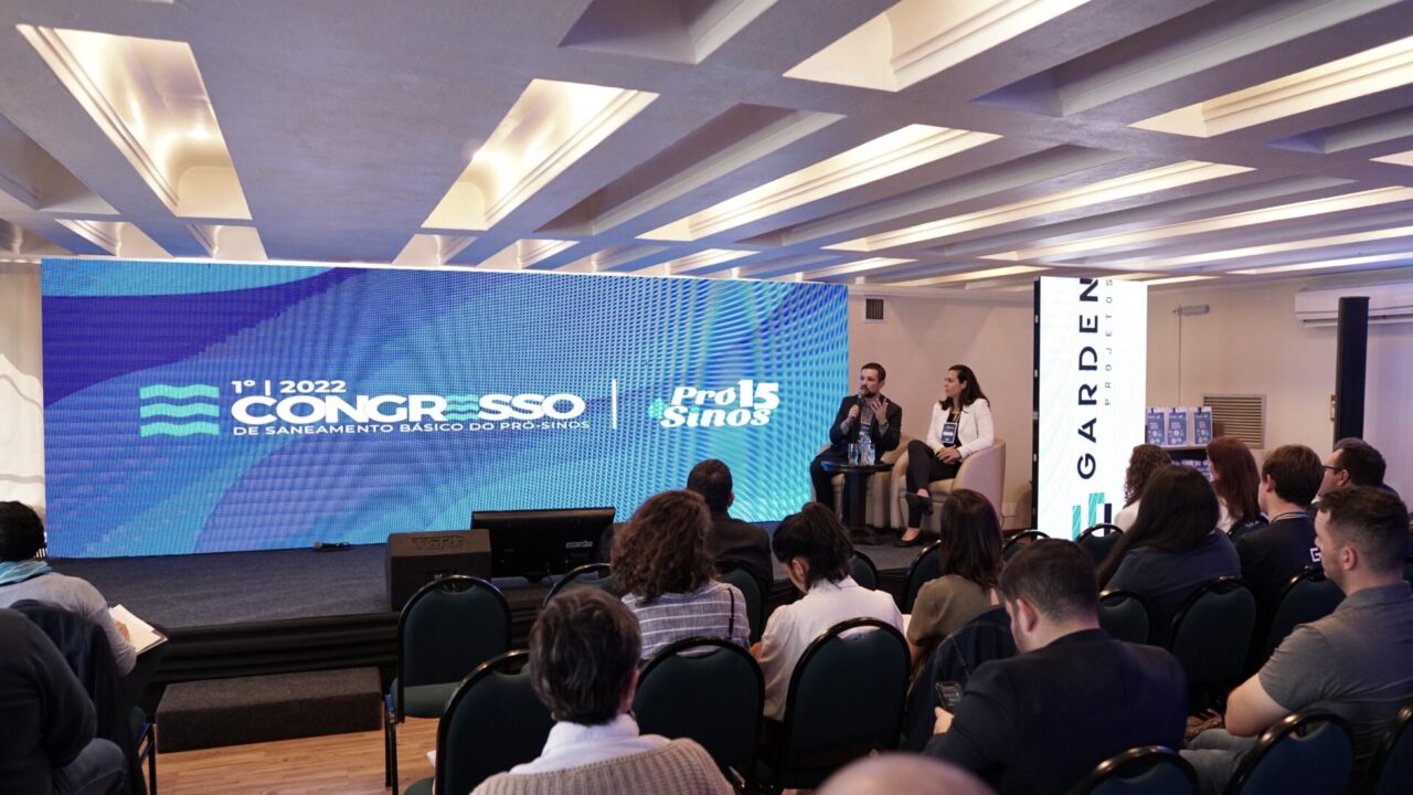 Presidente Leonardo Pascoal no Congresso de Saneamento do Pró-Sinos