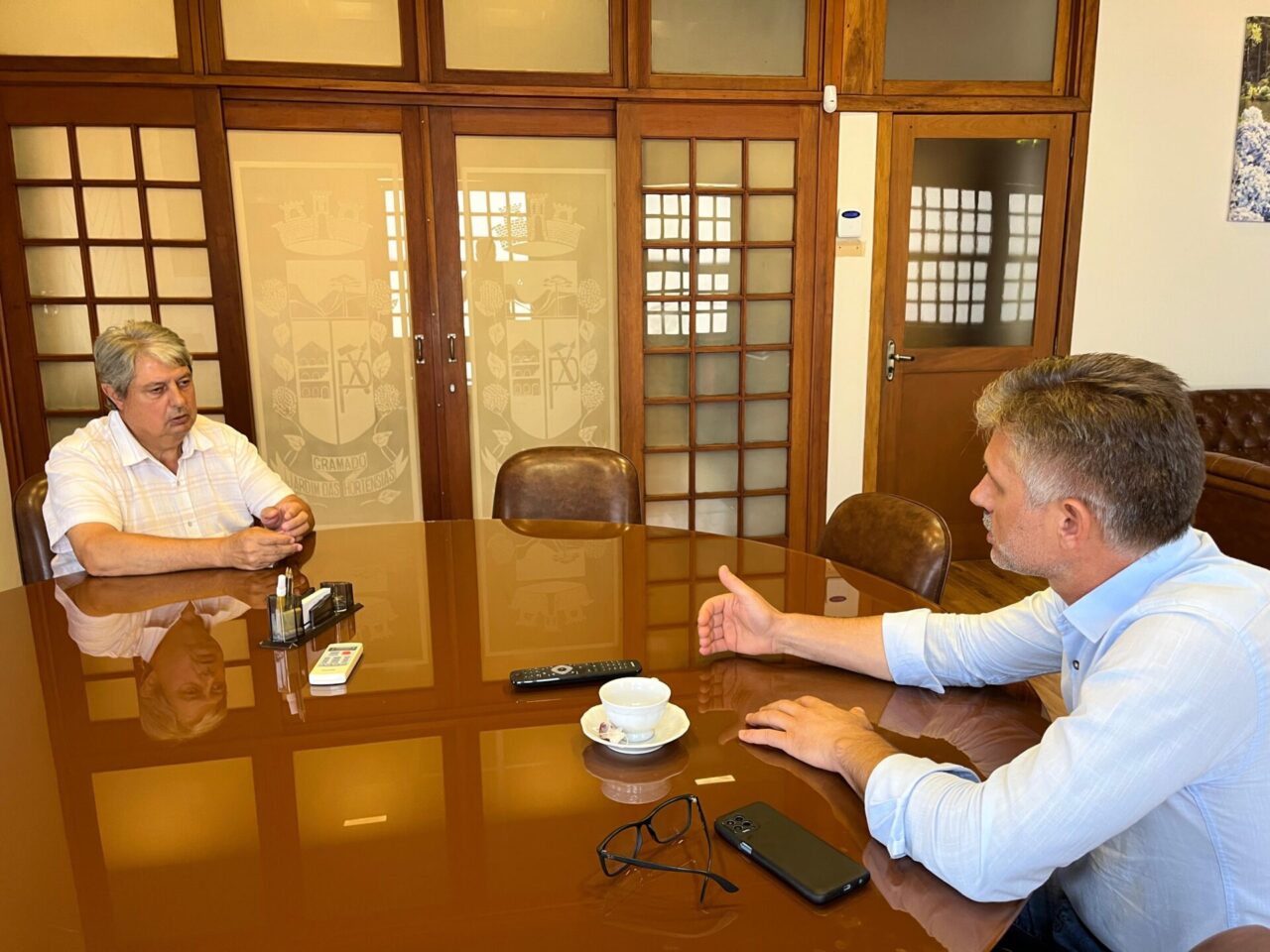 Reunião Corsan Prefeito Nestor e Lutero Cassol