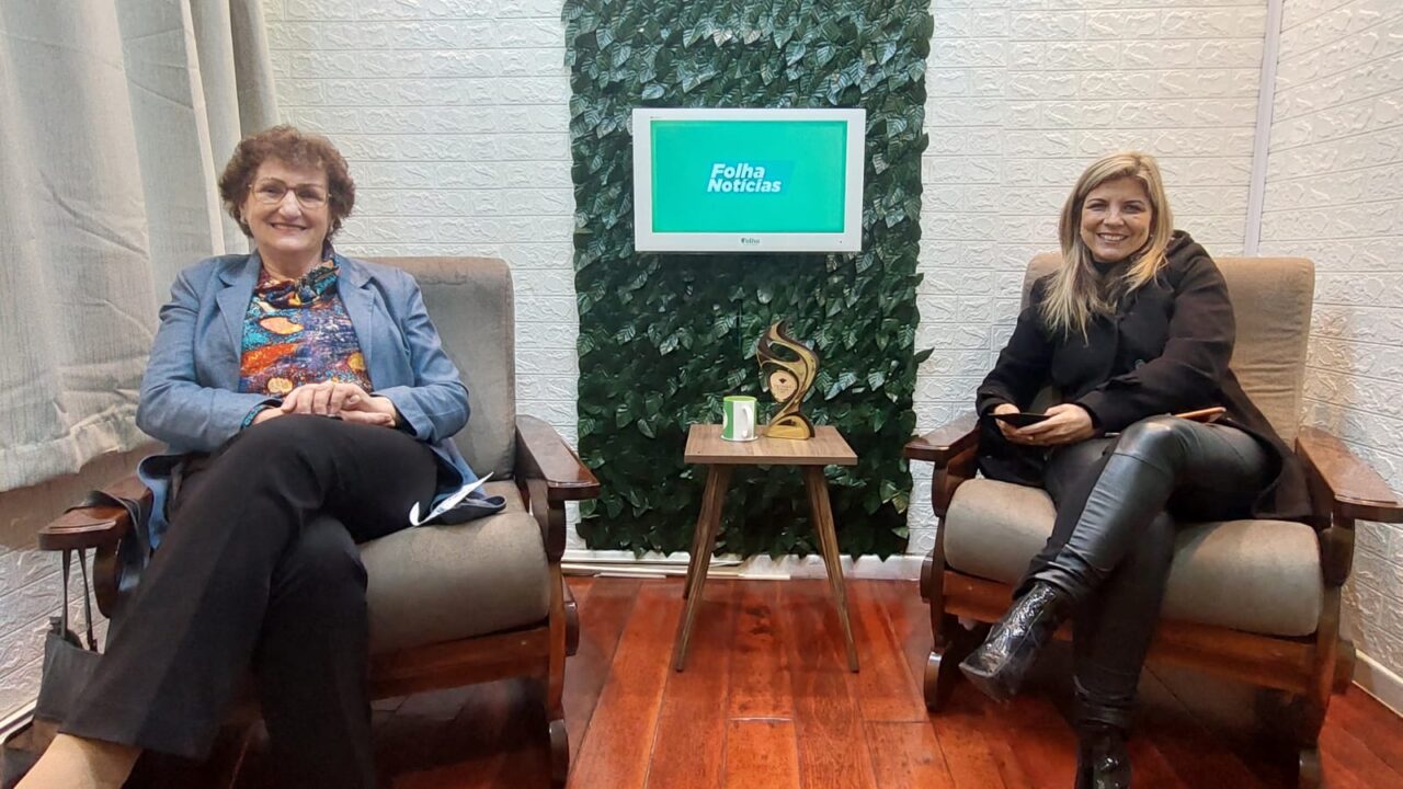 Secretária de Assistência Social, Carmen Lúcia de Moraes e Secretária de Saúde, Patrícia Valle estiveram na redação da Folha divulgando a Semana do Idoso