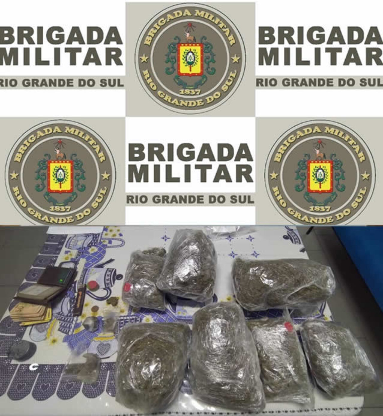 Traficante é preso com 2 kg de maconha em São Francisco de Paula