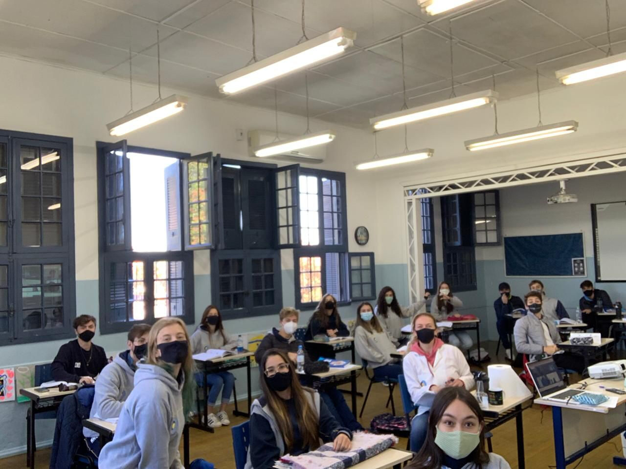 Turma no 3º ano do Ensino Médio em 2021