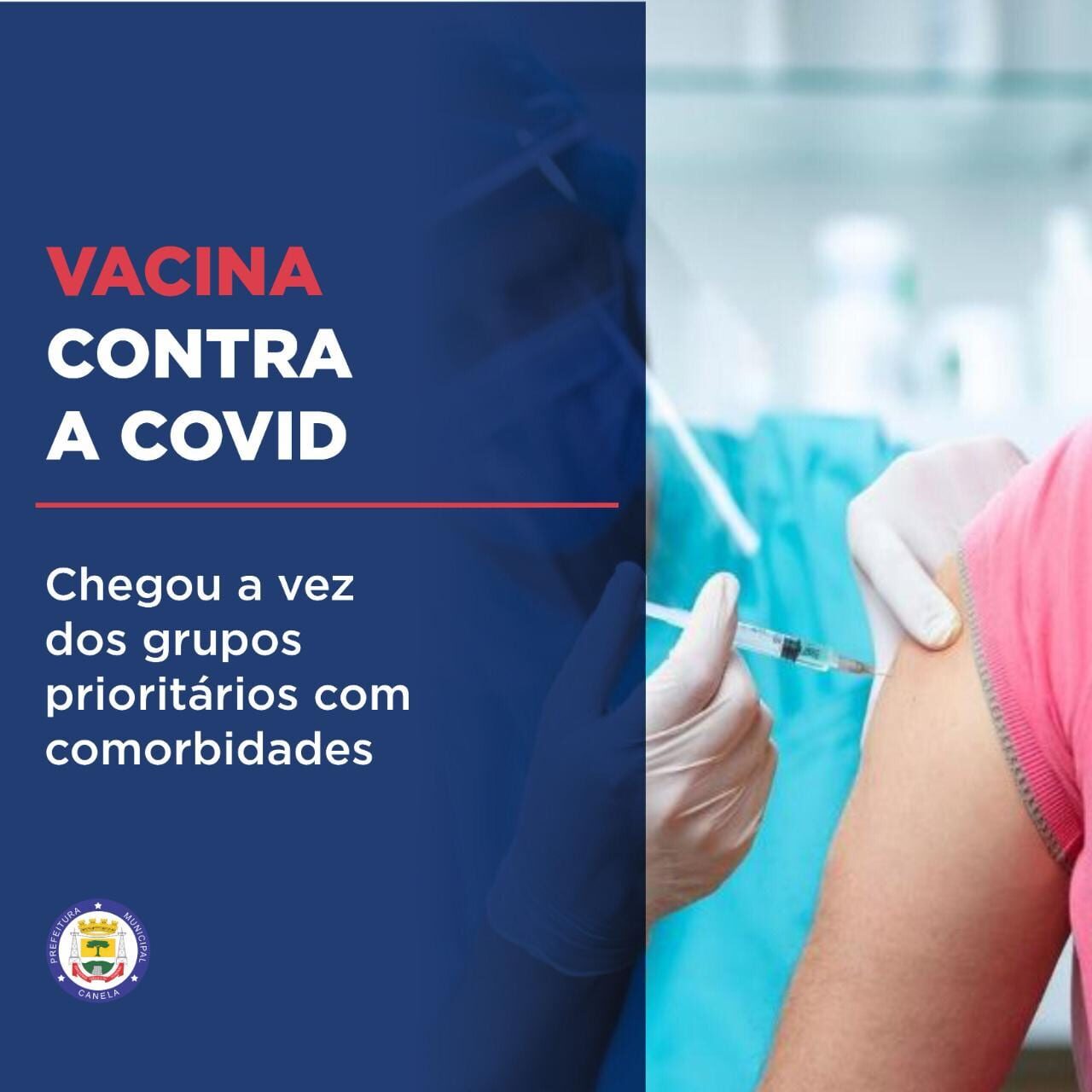 Vacinação para pessoas de 40 a 59 anos com comorbidades inicia na segunda-feira em Canela