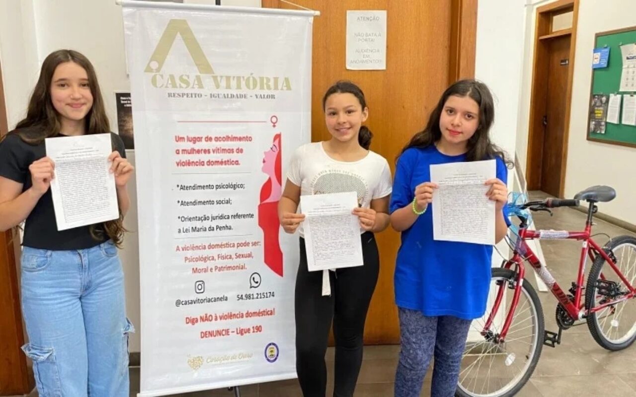 Vencedoras do concurso de redação em 2024
André Fernandes/Prefeitura Municipal de Canela