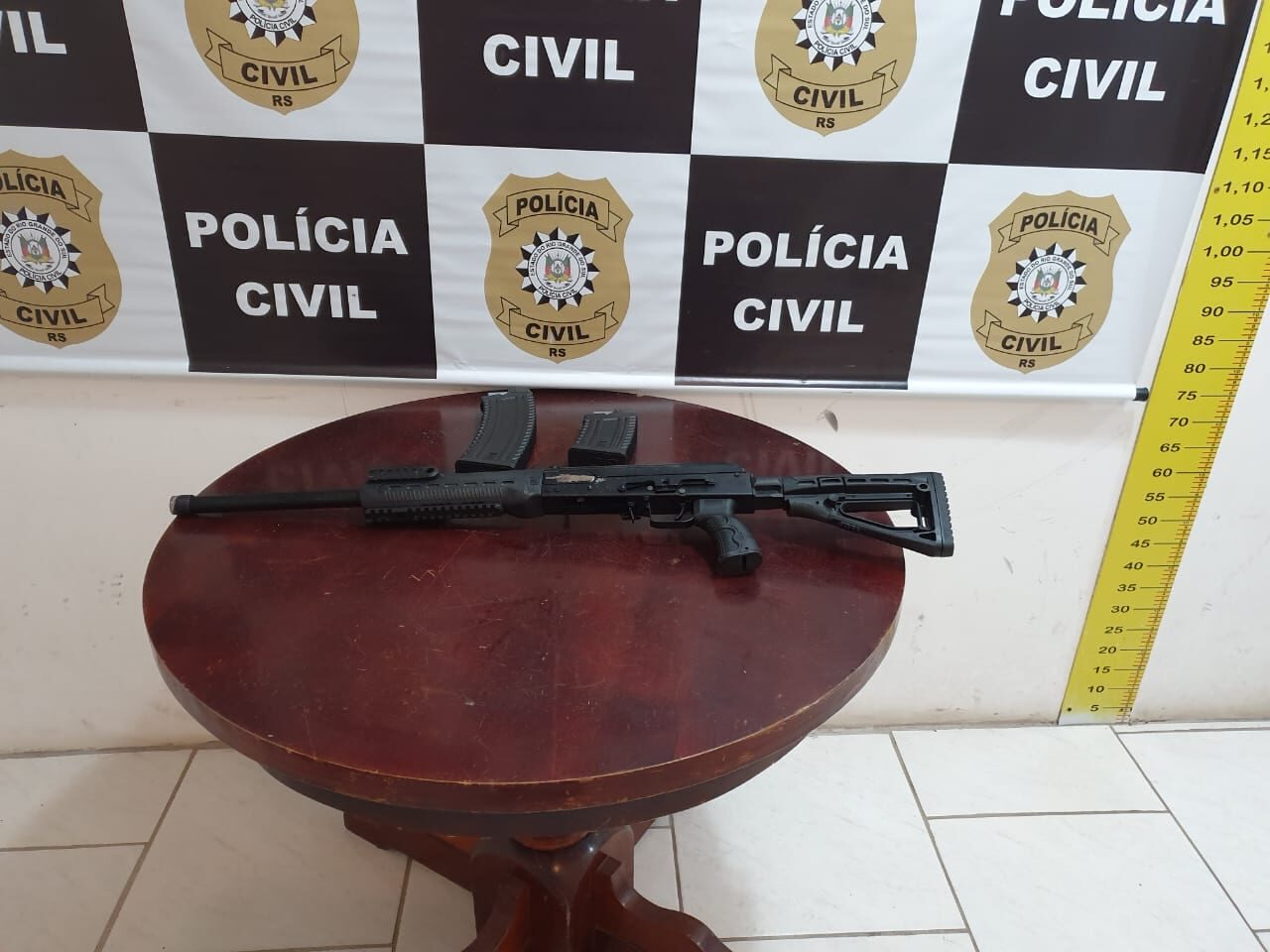 Carabina de fabricação russa foi apreendida em Taquara