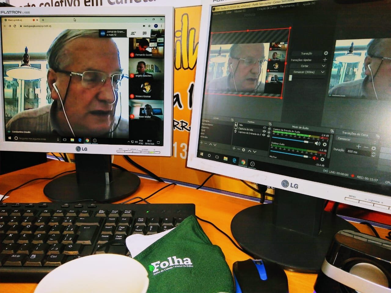 Constantino em coletiva virtual com a imprensa