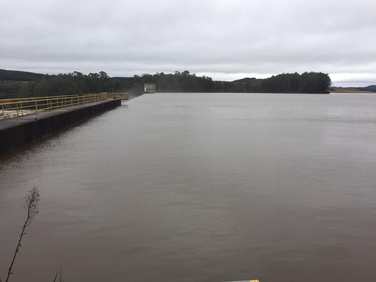 Barragem dos Blang, na manhã desta quarta (8)