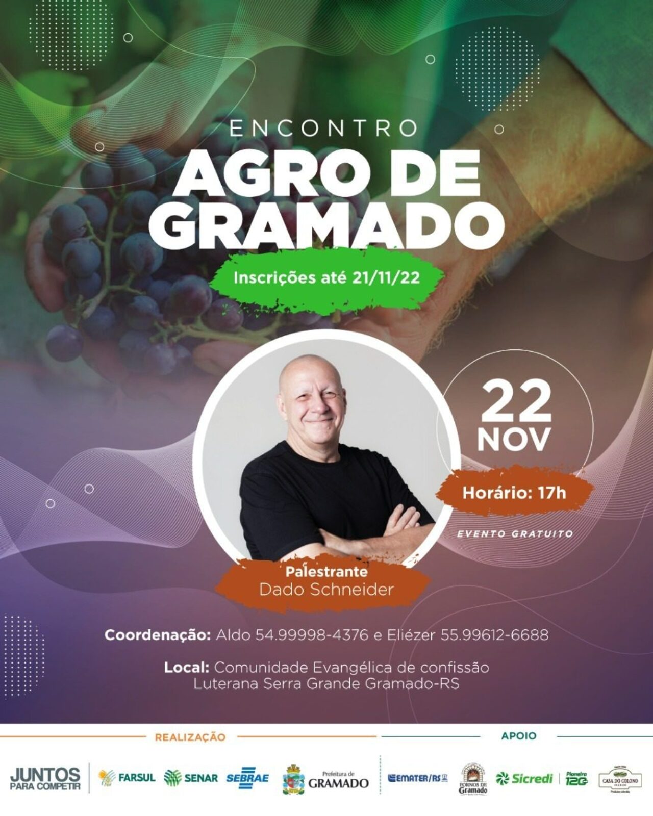 Foto: Dado Schneider será palestrante do evento.