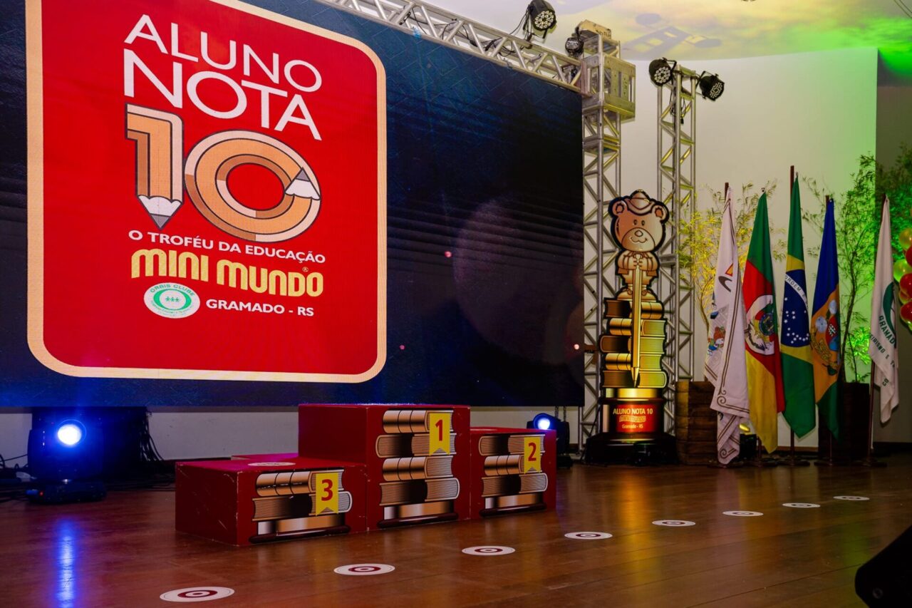 Palco da 6ª edição do Aluno Nota 10, ocorrido no ano de 2019