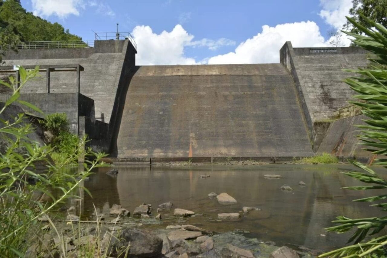 Foto: Reprodução/O Diário de Ivoti - Barragem no Arroio Santa Isabel está praticamente seca