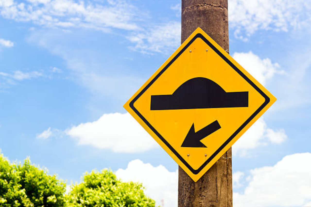 Speed bump sign