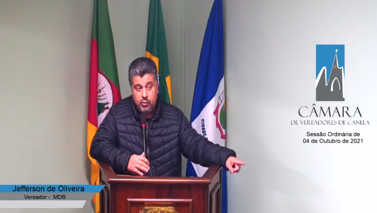 Vereador Jeferson Oliveira é contra o aumento no número de CCs - Foto: Reprodução