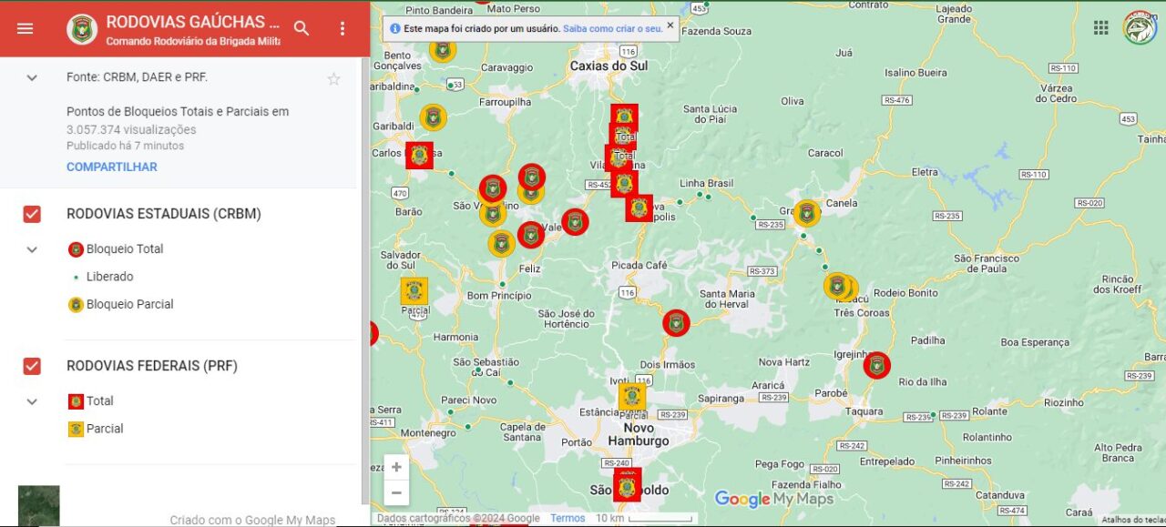mapa PF