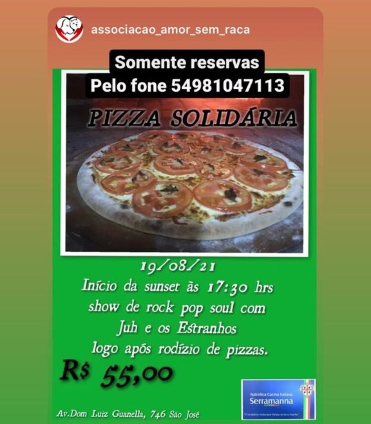 pizza solidária
