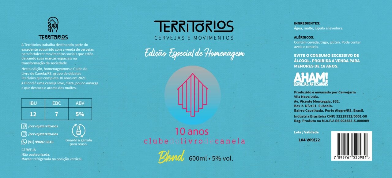 rótulo Blond Clube do Livro 10 anos